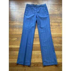 BANANA REPUBLIC 'Logan' Blue Plaid Mid-Rise Pants sz 6L (NWT)